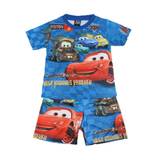Disney Pixar Cars Summer Outfit Sæt T-shirt shorts til børn dreng B-blå 7-8 år = EU 122-128