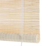 Rullegardin i lys heldækkende smal bambus med 98% soldæmpning fra Color&Co