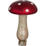 GreenGate Christmas Ornament Mushroom Glass with Clip Antique Red