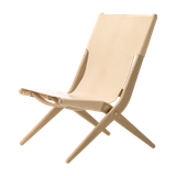 Saxe Chair - Sæbebehandlet eg / Naturlig læder Lænestole - Møbler