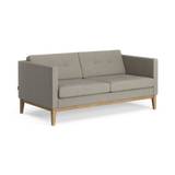 Swedese Madison 2 pers. Sofa med Knapper B: 155 cm - Olieret Eg/Main Line Flax 02