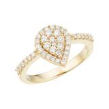 Diamond Collection by Vibholm - Dråbe ring, 0,45 ct. w/si 14 kt. guld