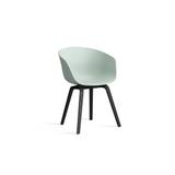HAY AAC 22 About A Chair SH: 46 cm - Black Lacquered Oak Veneer/Dusty Mint