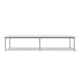 Fredericia Furniture 665E Plan Table Modular 100x380 cm - Really Cotton Dream/Børstet Stål
