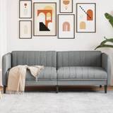 vidaXL 3-personers sofa stof lysegrå