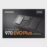 Samsung 970 Evo Plus 500 GB, SSD -interface M.2 NVME, skrivehastighed 3200 MB/s, læsehastighed 3500 MB/s