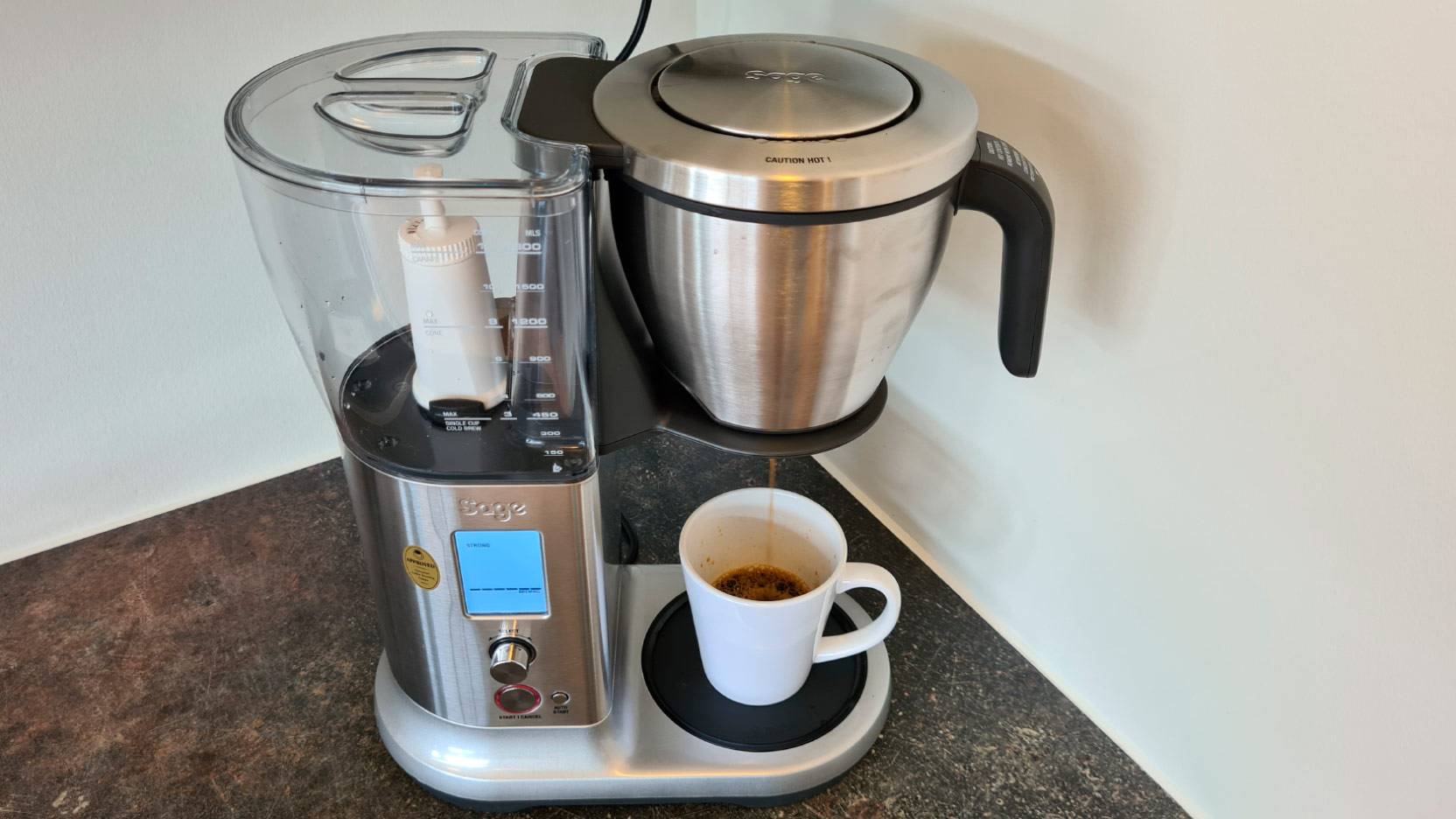 Test af Sage the Precision Brewer - brygning af en enkelt kop kaffe