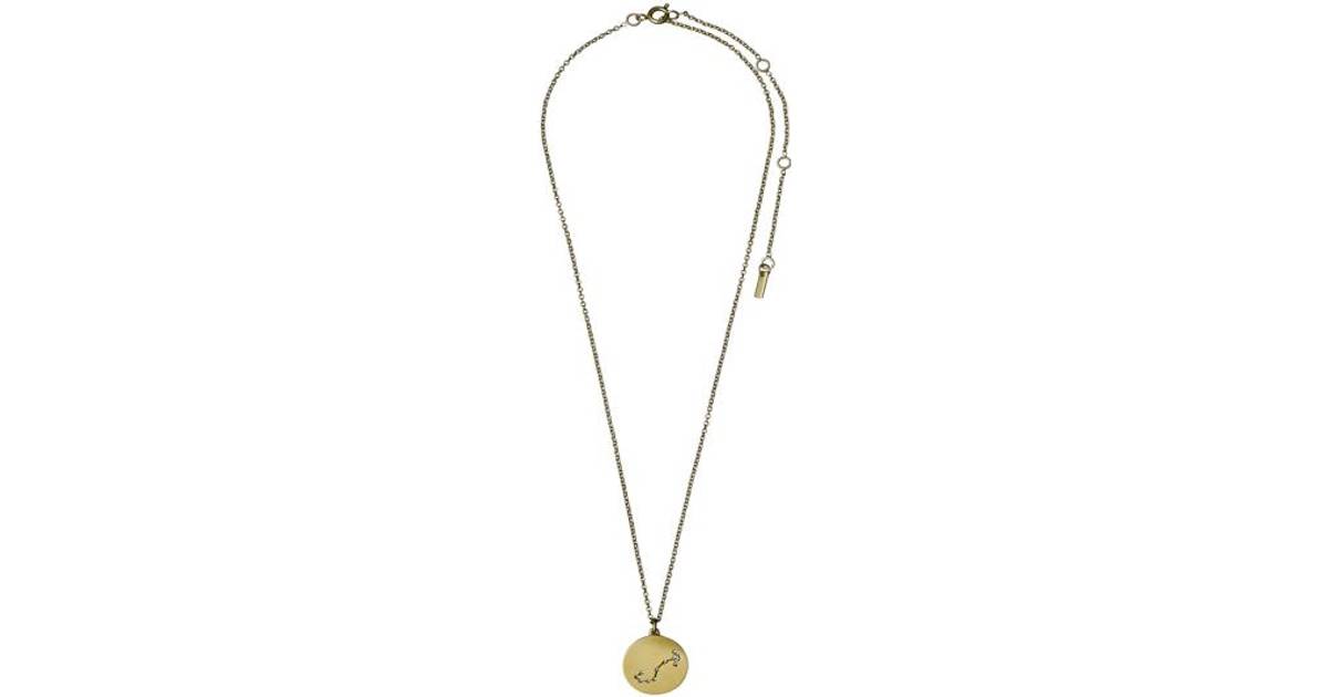 alder Gammel mand egyptisk Pilgrim Scorpio Necklace - Gold/Transparent • Se pris