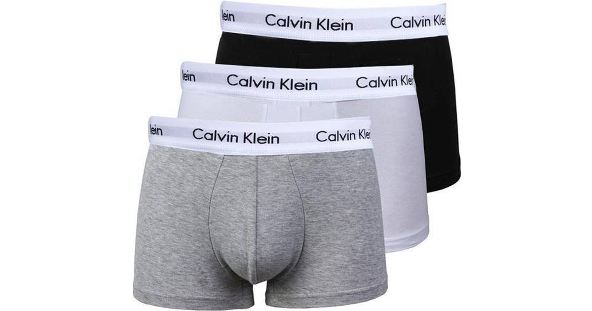 Calvin Low Rise Cotton Stretch 3-pack Black/White/Grey Heather