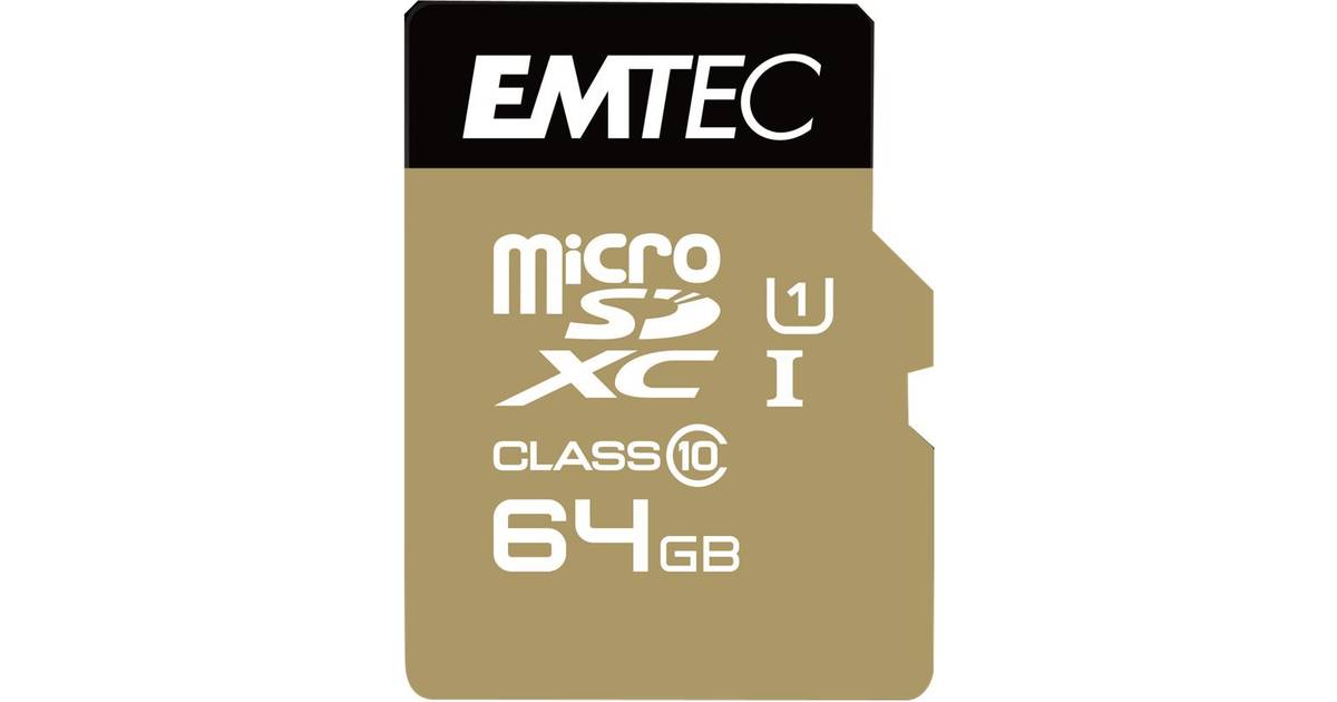 praktiseret ortodoks officiel Emtec Gold+ MicroSDXC Class 10 64GB • PriceRunner »