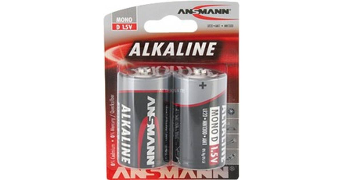 2x Ansmann Alkaline batería mono d 1,5v lr20 1514-0000 