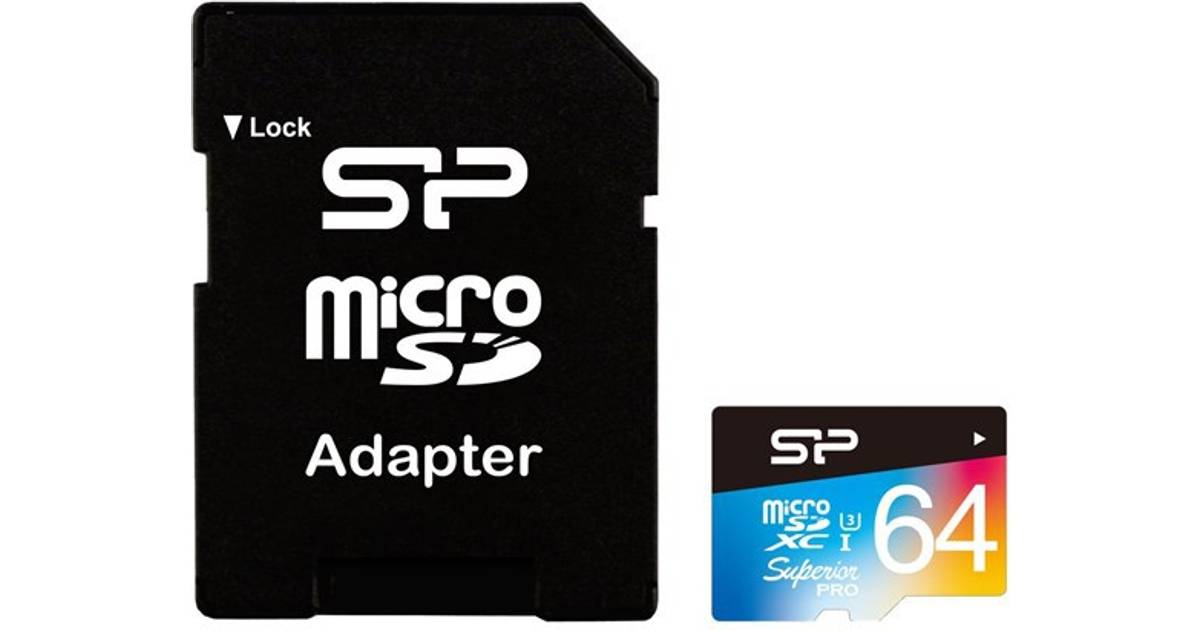 Oberst fiktion bøf Silicon Power Superior Pro MicroSDXC UHS-I U3 64GB • Pris »