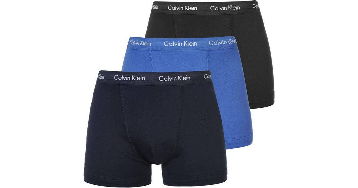 Calvin Klein Cotton Stretch Boxers 3-pack - Black/Blueshadow/Cobaltwater Wb • Pris »