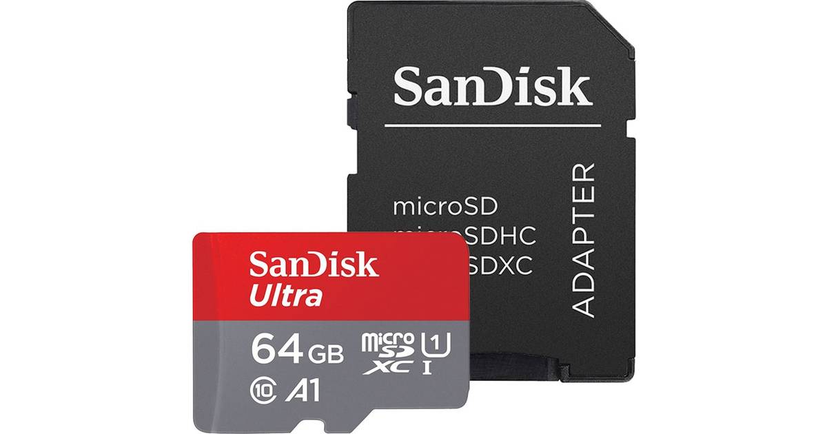 Laboratorium arkiv sælge SanDisk Ultra microSDXC Class 10 UHS-I U1 A1 100MB/s 64GB +Adapter • Pris »