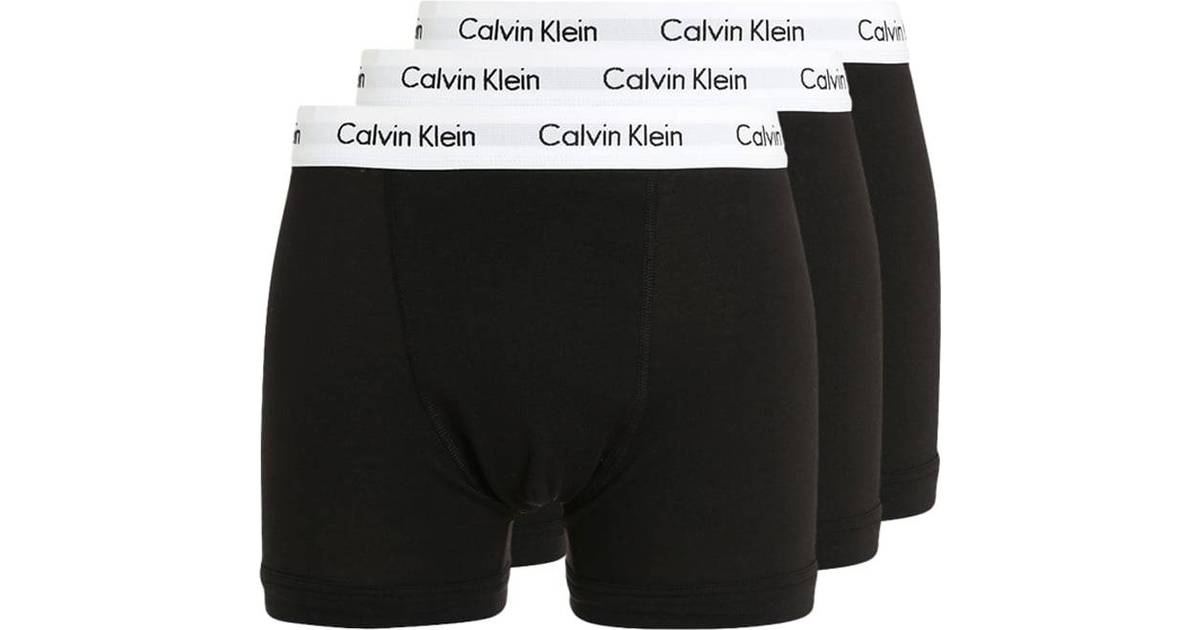 Nautisk Necklet Begrænse Calvin Klein Cotton Stretch Trunks 3-pack - Black