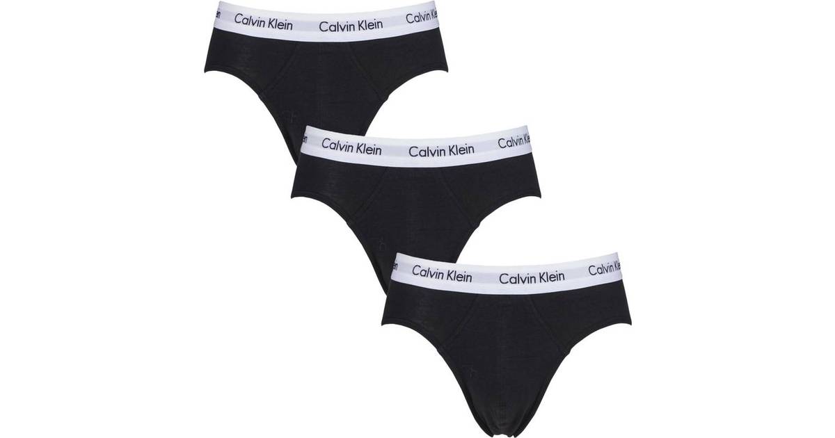 Calvin Klein Cotton Stretch Hip Briefs 3-pack - Black • »