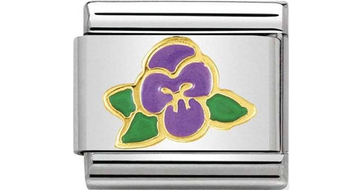 Nomination Composable Classic Link Violet Flower Charm - Silver/Gold/Purple/Green  • Pris »