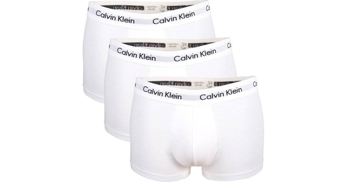 kontroversiel Traditionel ydre Calvin Klein Cotton Stretch Low Rise Trunks 3-pack - White