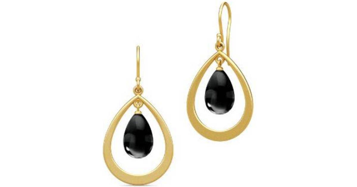 Agent udsende administration Julie Sandlau Prime Earrings - Gold/Black • Se pris