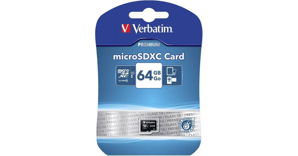 Bemærk venligst kode sydvest Verbatim Premium MicroSDXC UHS-I 64GB • PriceRunner »