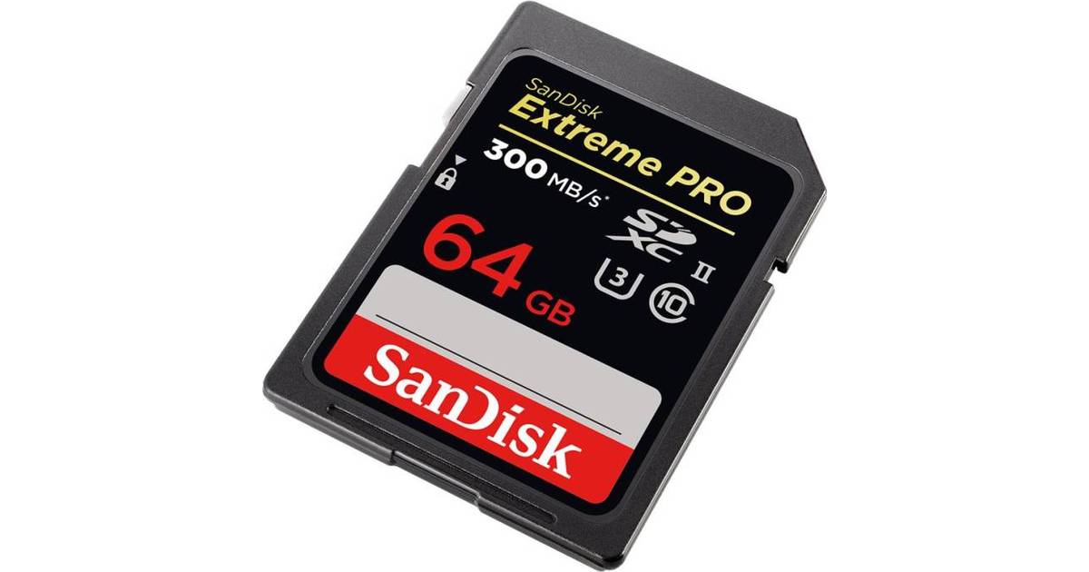 SanDisk Pro UHS-II U3 300MB/s 64GB • Pris