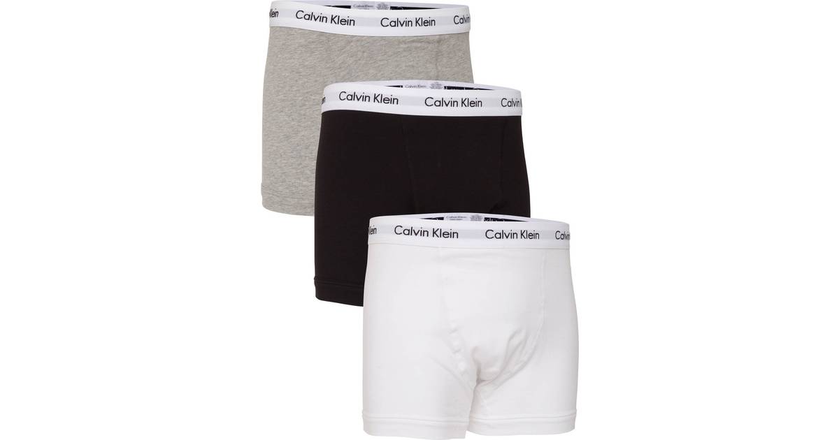 Stige bue Min Calvin Klein Cotton Stretch Trunks 3-pack Black/White/Grey Heather