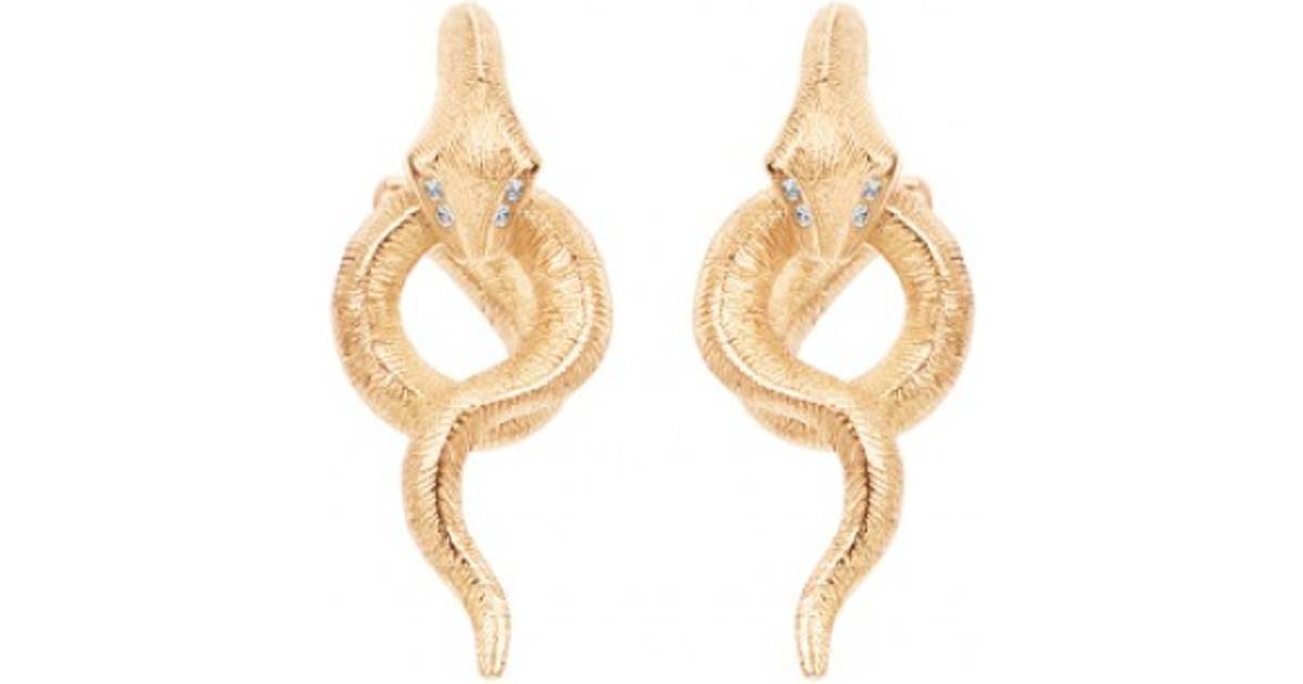 Ole Snakes Small Earrings Gold/Diamond