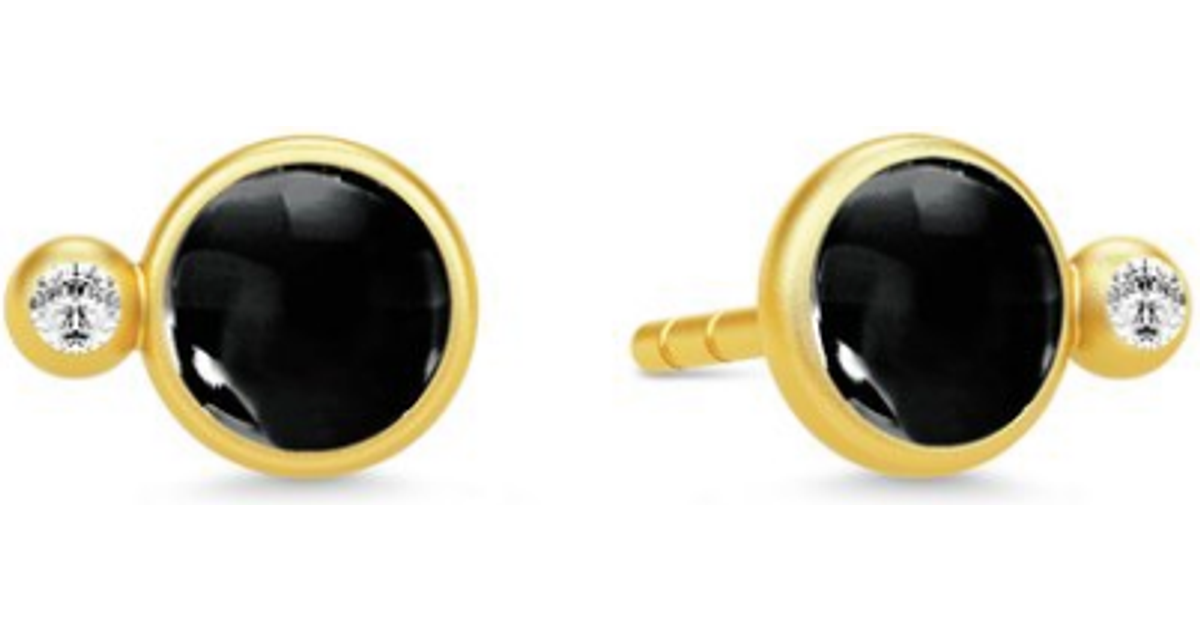 Julie Earrings - Gold/Black • Se pris