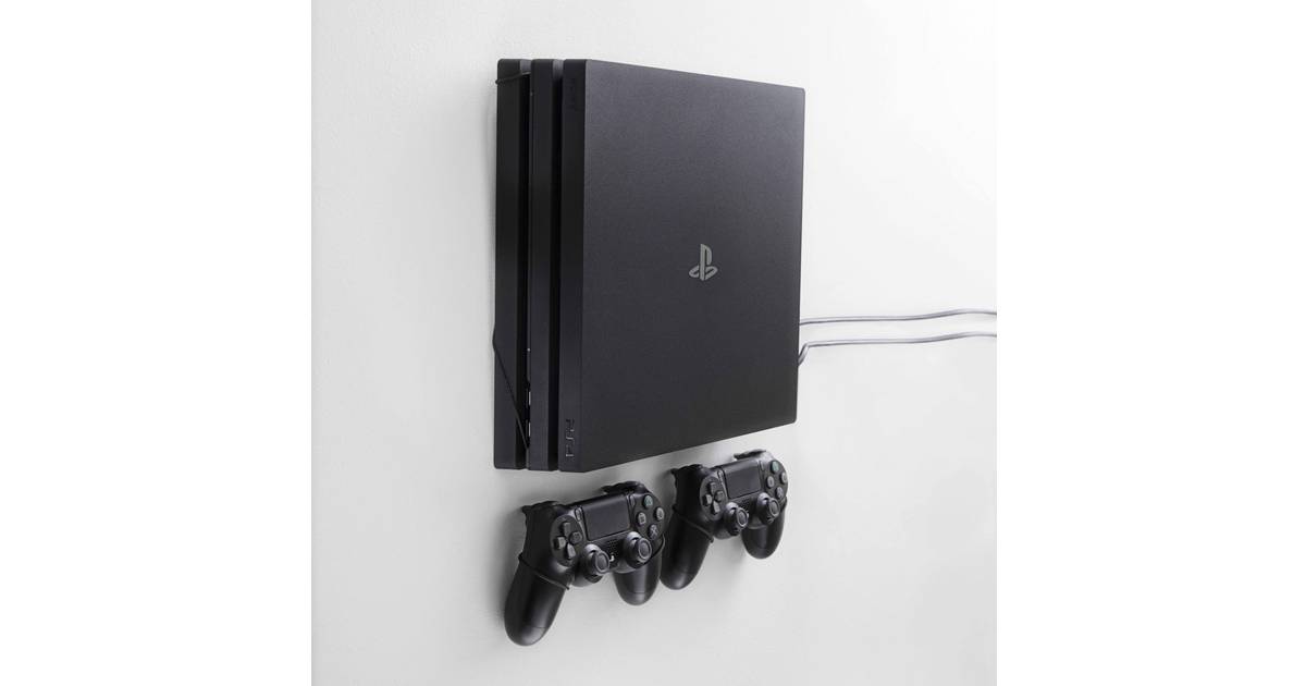Lad os gøre det Ufrugtbar Bore Floating Grip PS4 Pro Console and Controllers Wall Mount - Black • Pris »