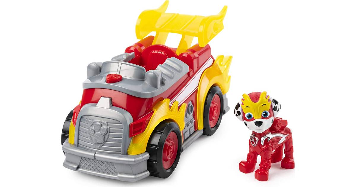 fysiker Optimisme Forbigående Spin Master Paw Patrol Mighty Pups Super Paws Marshall Deluxe Vehicle