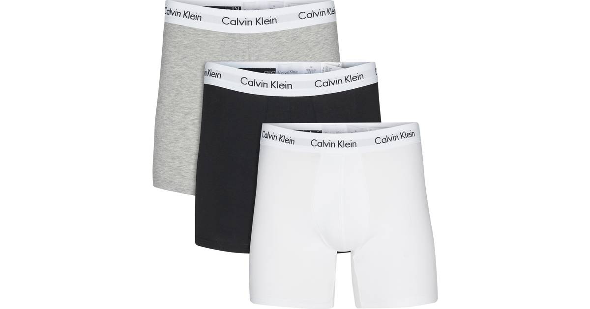 Calvin Klein Cotton Stretch Boxers - Black/White/Grey Heather • »