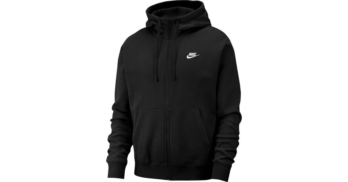 Nike Sportswear Club Fleece Full-Zip Hoodie - Black/Black/White 