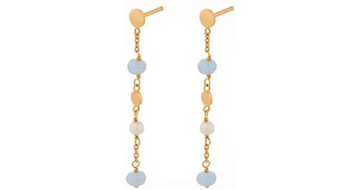 Pernille Afterglow Sea Earrings - Gold/Agate/Pearl
