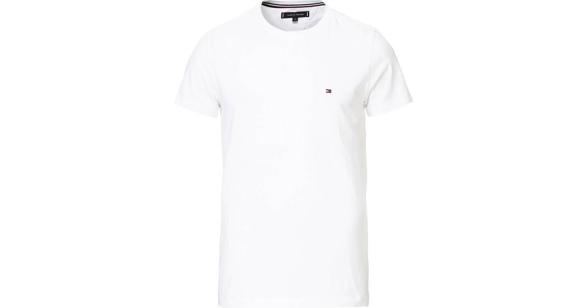Kompatibel med Der er en tendens tackle Tommy Hilfiger Stretch Slim Fit T-shirt - Bright White