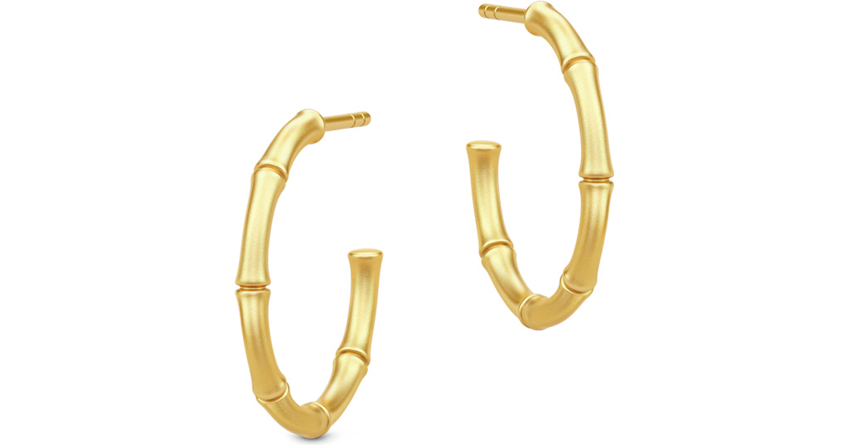 Julie Bamboo Hoops Earrings Gold • Se