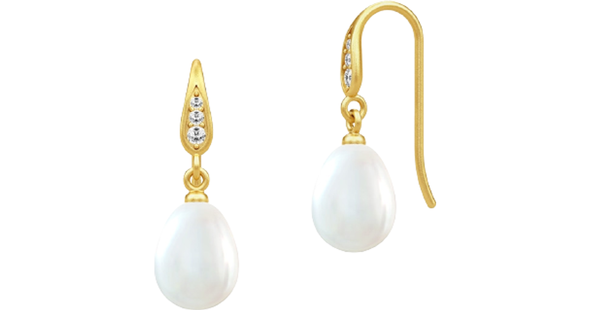 Julie Earrings - Gold/Pearl/Transparent