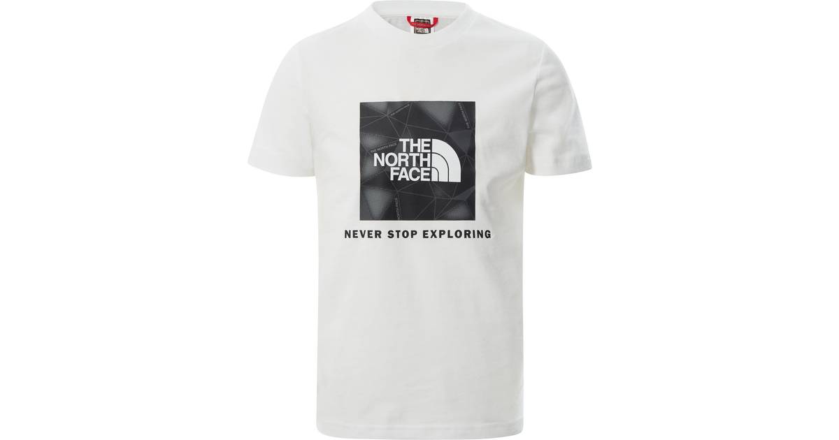 The North Face Youth S/S Box Tee - White/Black (NF0A3BS2VKV)