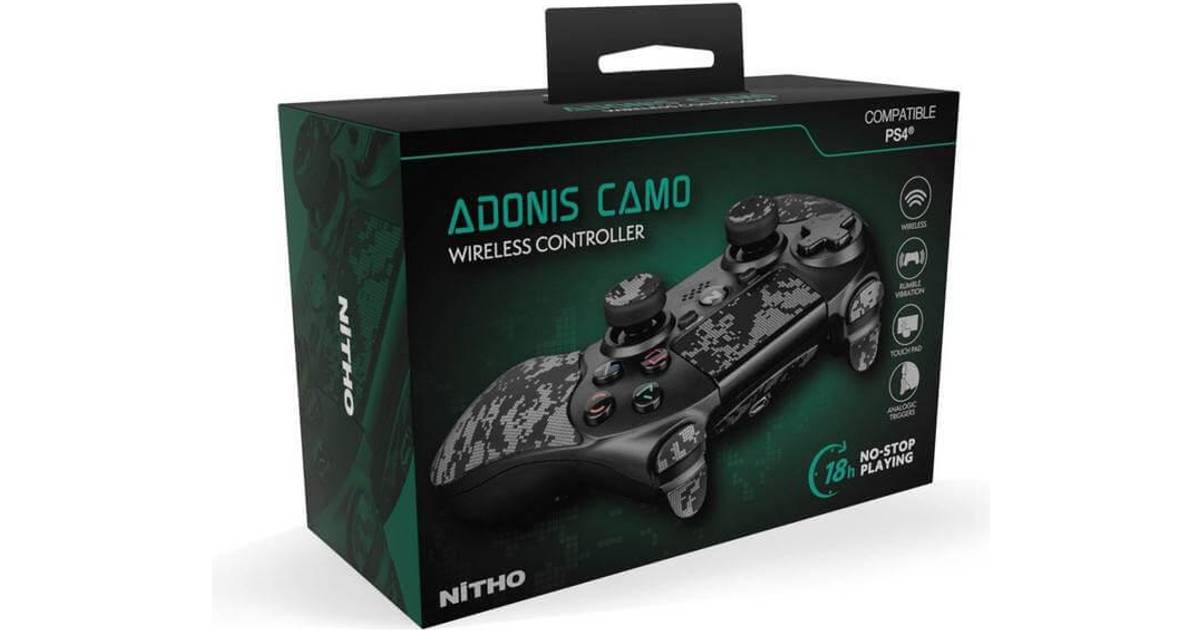 robot pulver spørgeskema Nitho Adonis BT Game Controller (PS4/PS3/Switch/PC) - Sort Camo • Pris »