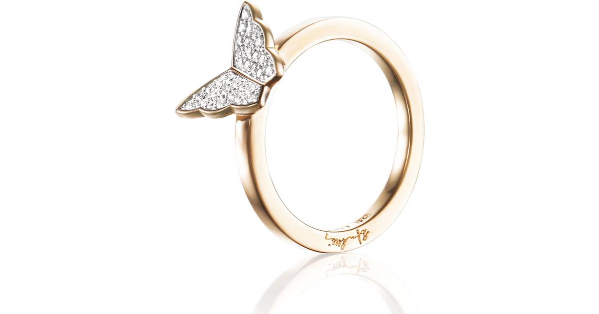 Efva Attling Little Butterfly & Stars Ring - Gold/Diamonds