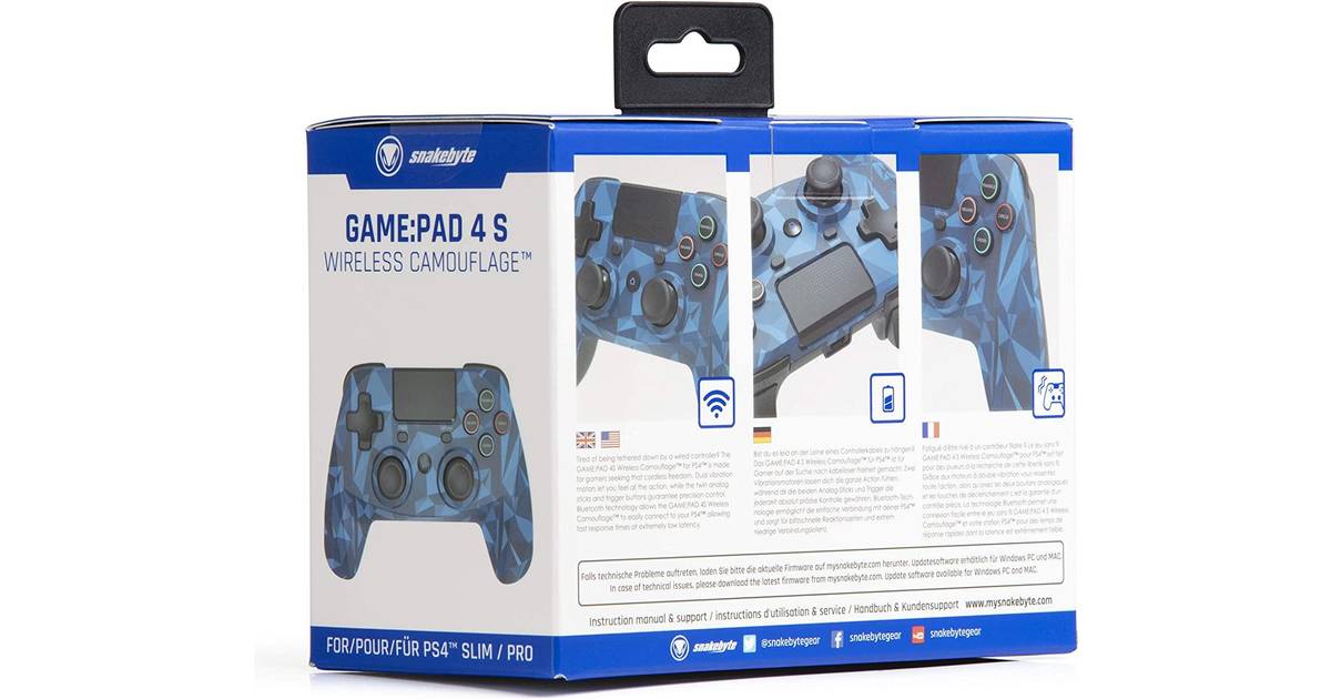 Snakebyte 4S Wireless Gamepad (PS4/PS3) - Blue Camouflage Pris »