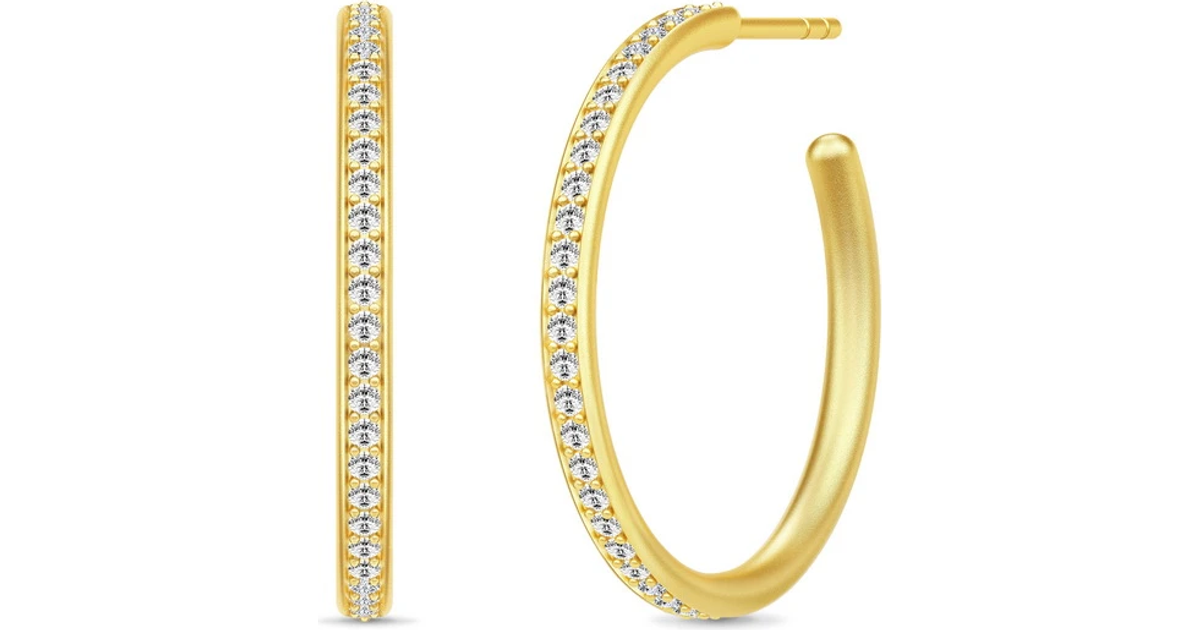 binde Swipe kedelig Julie Sandlau Infinity Medium Hoops Earrings - Gold/Transparent