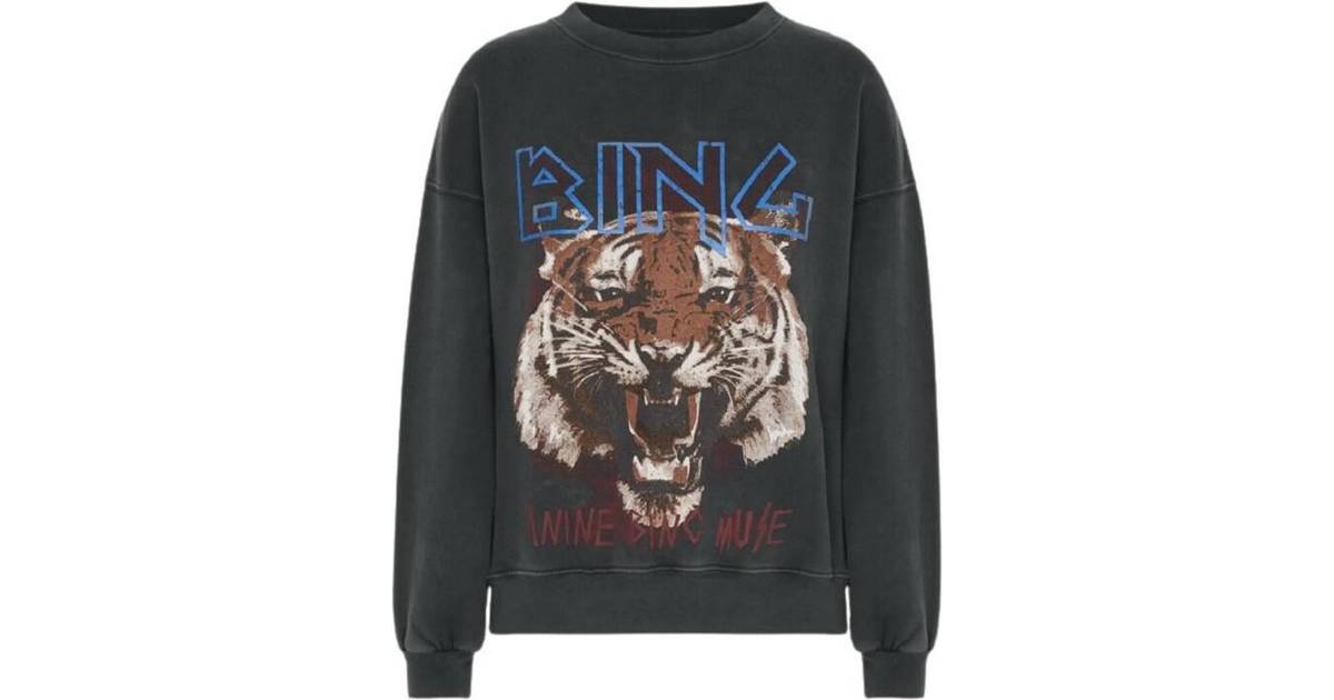 Kina Bore Opdagelse Anine Bing Tiger Sweatshirt - Black • Se laveste pris nu