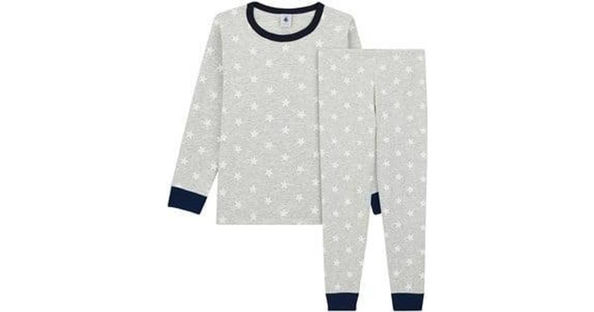 Petit Star Print Pyjamas - Beluga/Marshmallow