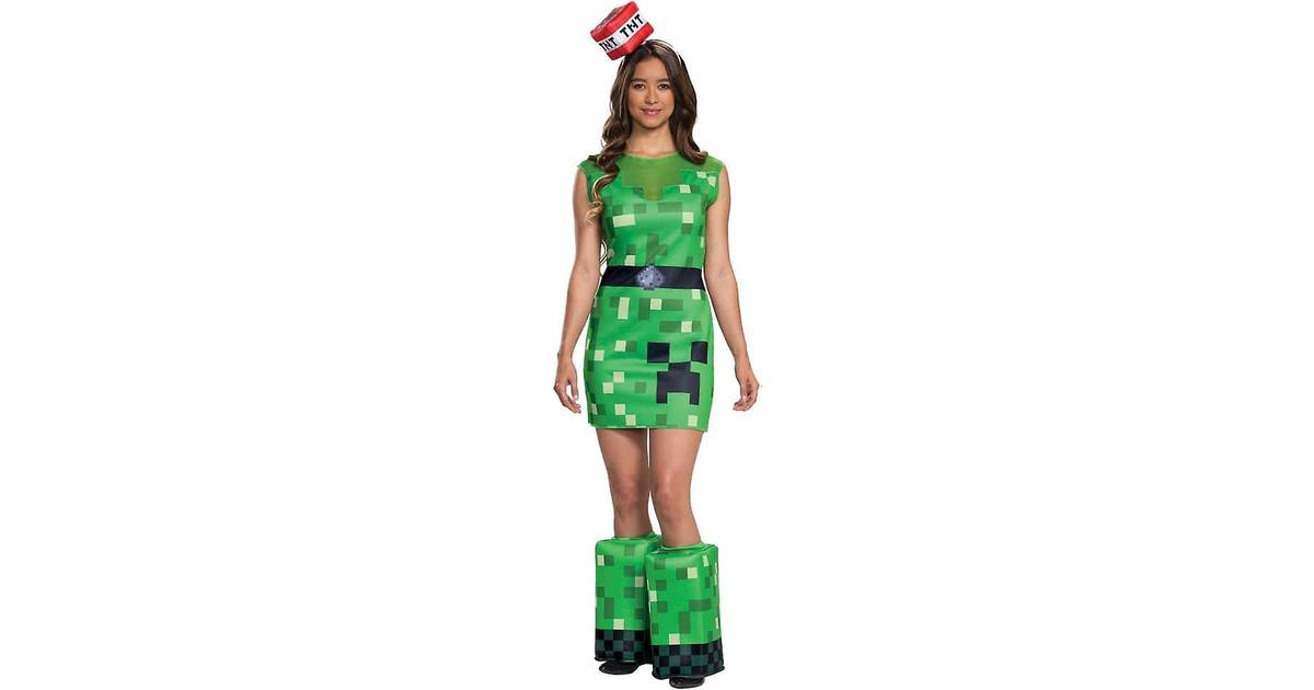 Minecraft Women Creeper Adult Costume • Pricerunner 