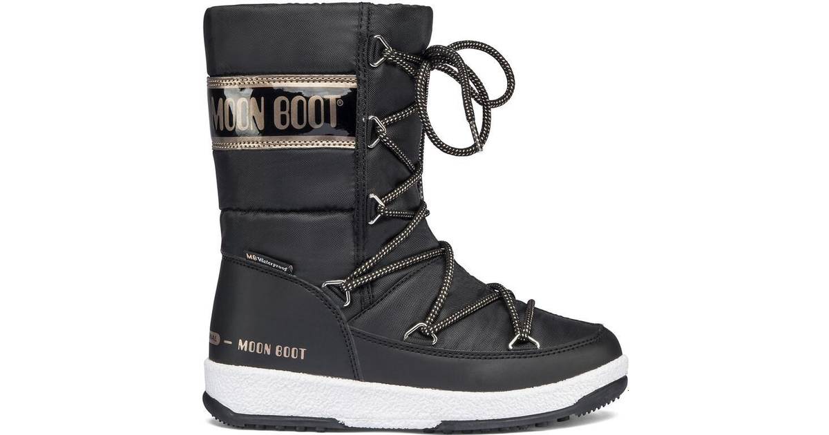 udtale cafeteria Skoleuddannelse Moon Boot Jr G. Quilted Wp Boots - Black/Copper • Pris »