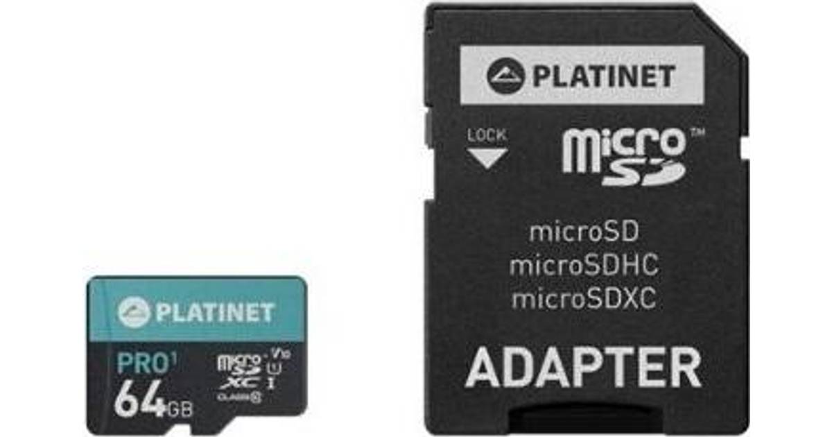 Turbulens Sæt ud Tilstand Platinet MicroSDXC Class 10 UHS-I U1 64GB • Se pris »