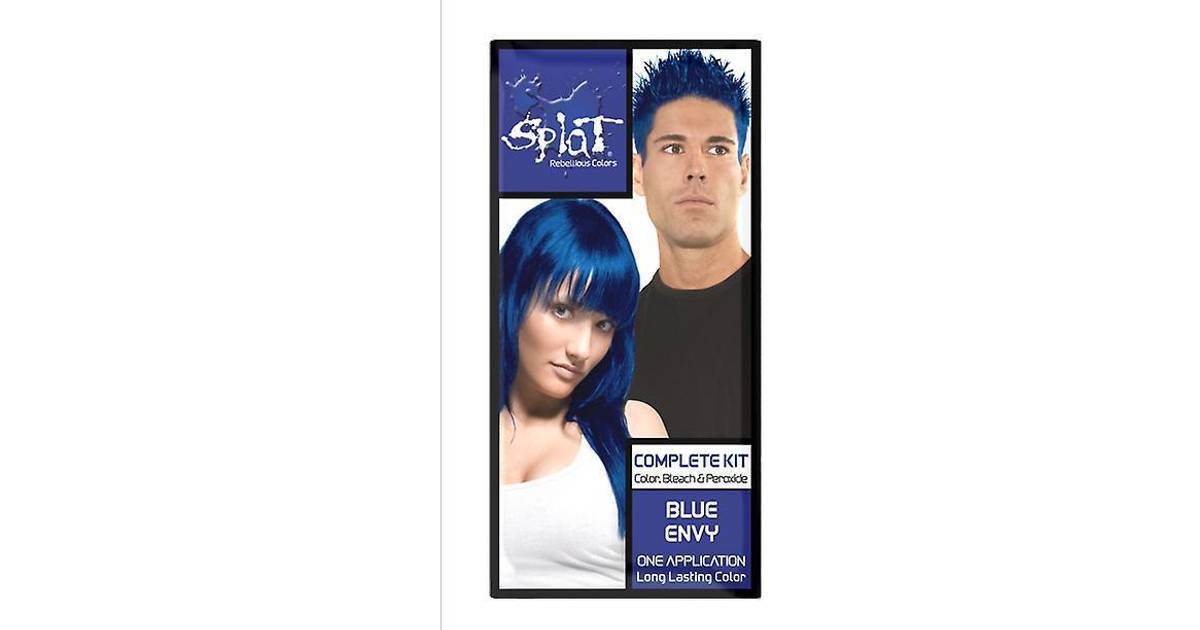 6. Splat Rebellious Colors Complete Hair Color Kit in Blue Envy and Silver Stars - wide 1