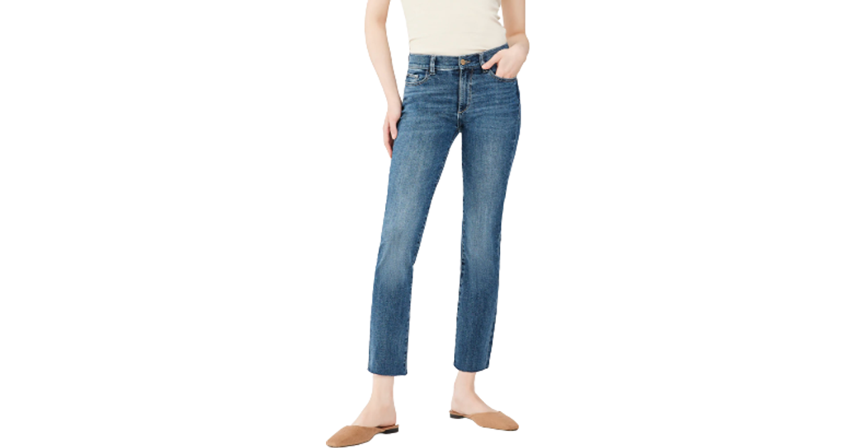 DL1961 Mara Mid Rise Instasculpt Straight Jeans - Chancery • Pris