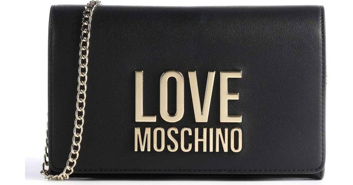 konsonant sæt chauffør Love Moschino Sort crossbody-taske med metallogo Sort No Size • Pris »