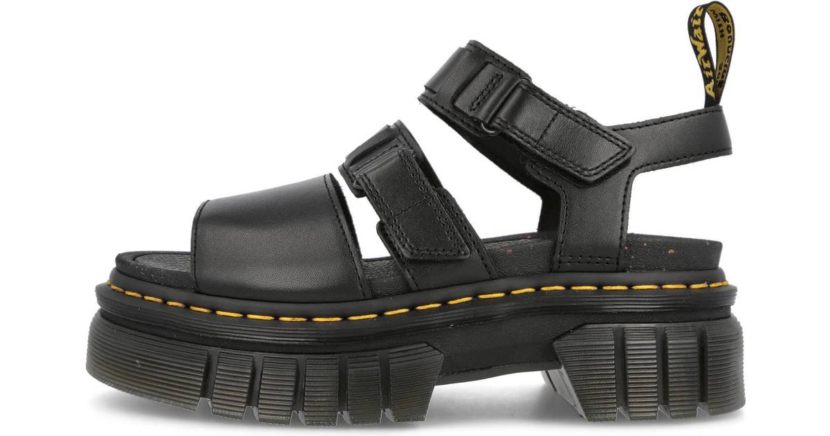 Dr. Martens Women's Ricki Nappa Lux Leather 3-Strap Platform Sandals in